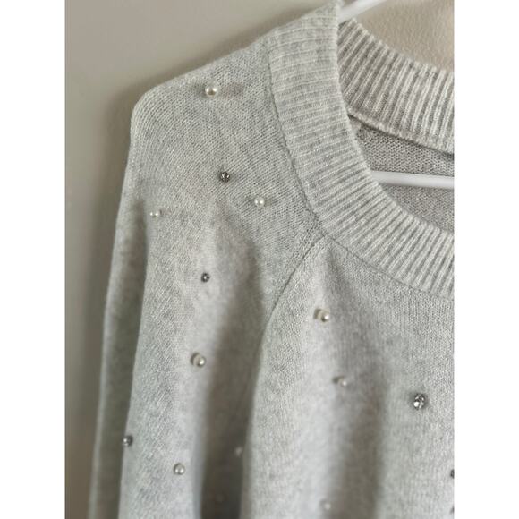 Women's Draper James XXL All Over Embellished Sweater Gray - Picture 3 of 9